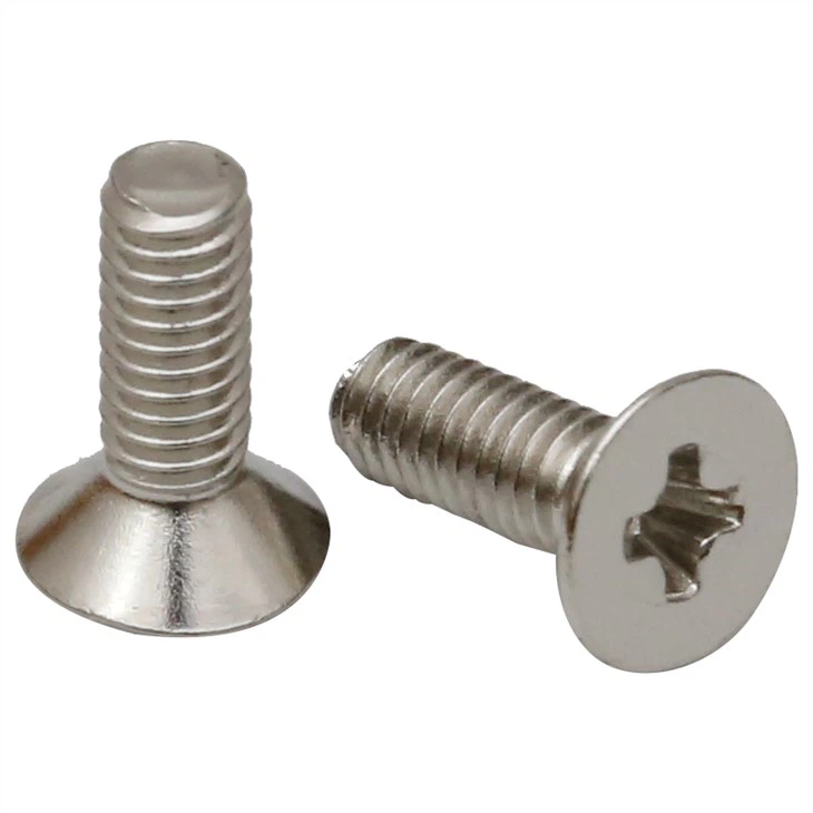 Poliruotas „Phillips“ plokščias galvutės mašinos varžtas