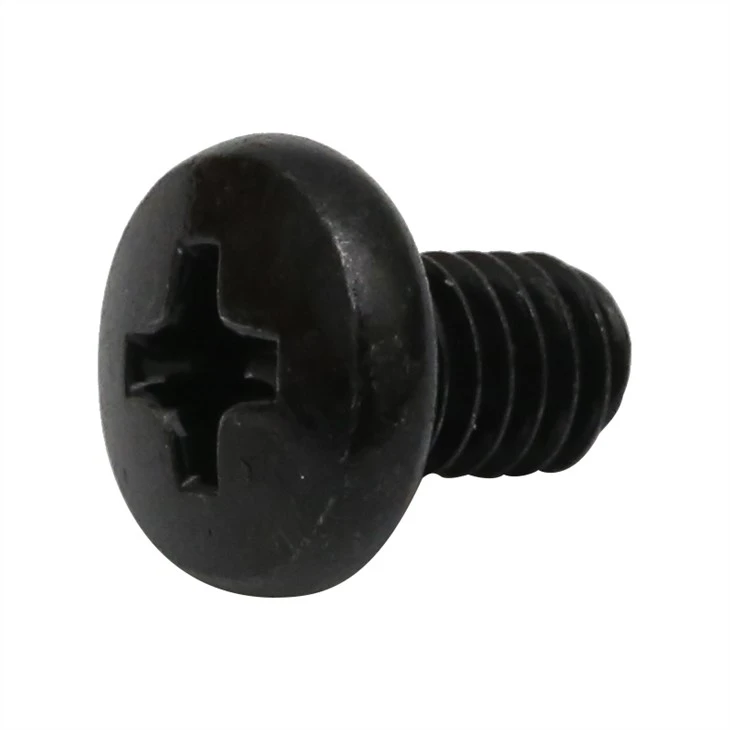 Small micro phillips black screw