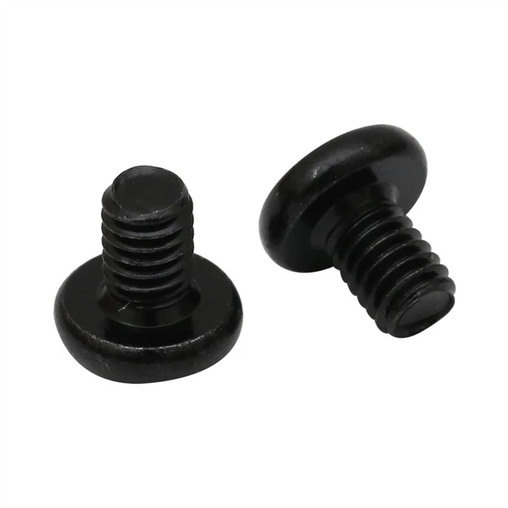 Small micro phillips black screw